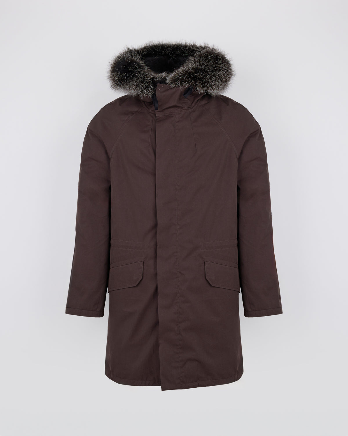 Parka iconique en coton mélangé avec fourrure de renard et lapin - Yves Salomon - Nouvelle collection Automne Hiver