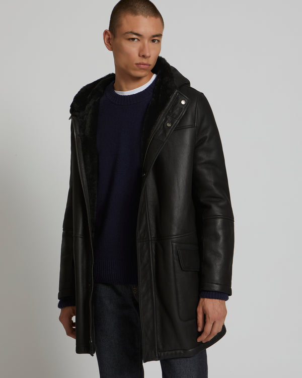 Parka en peau lainée