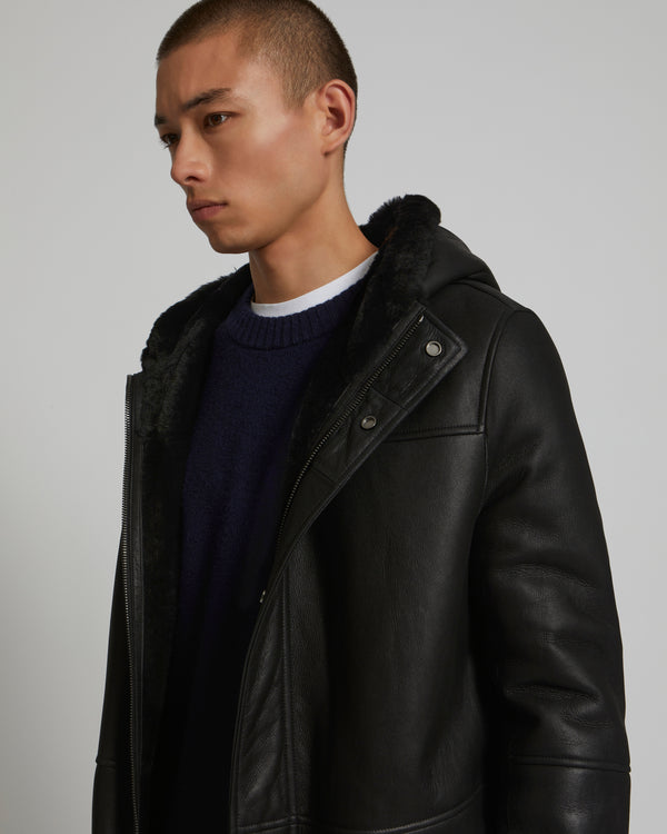 Parka en peau lainée