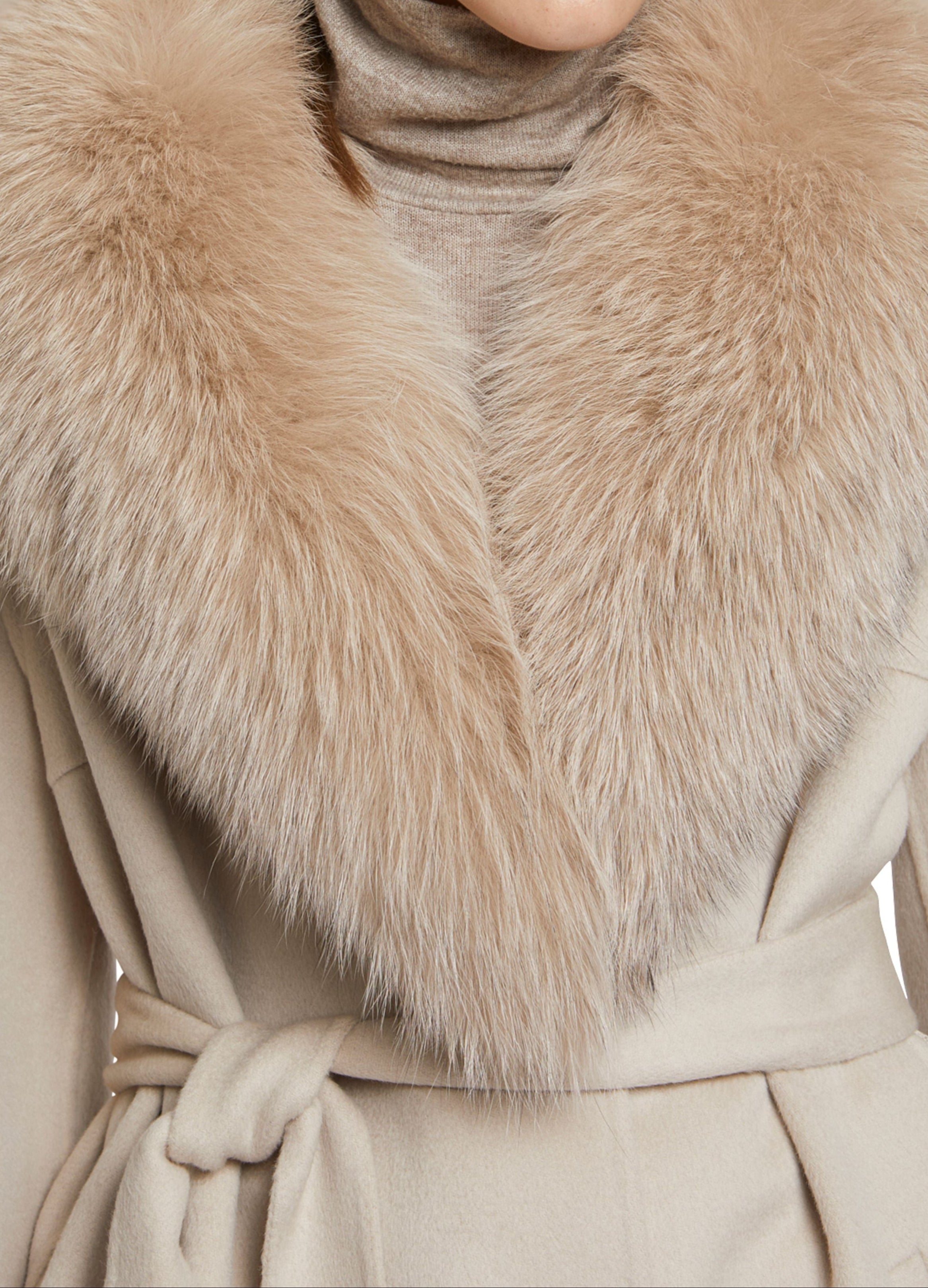 CLANE・RIB COLLAR WOOL LONG COAT・Ivory Rib Collar Wool Long Coat Clane Beige Long