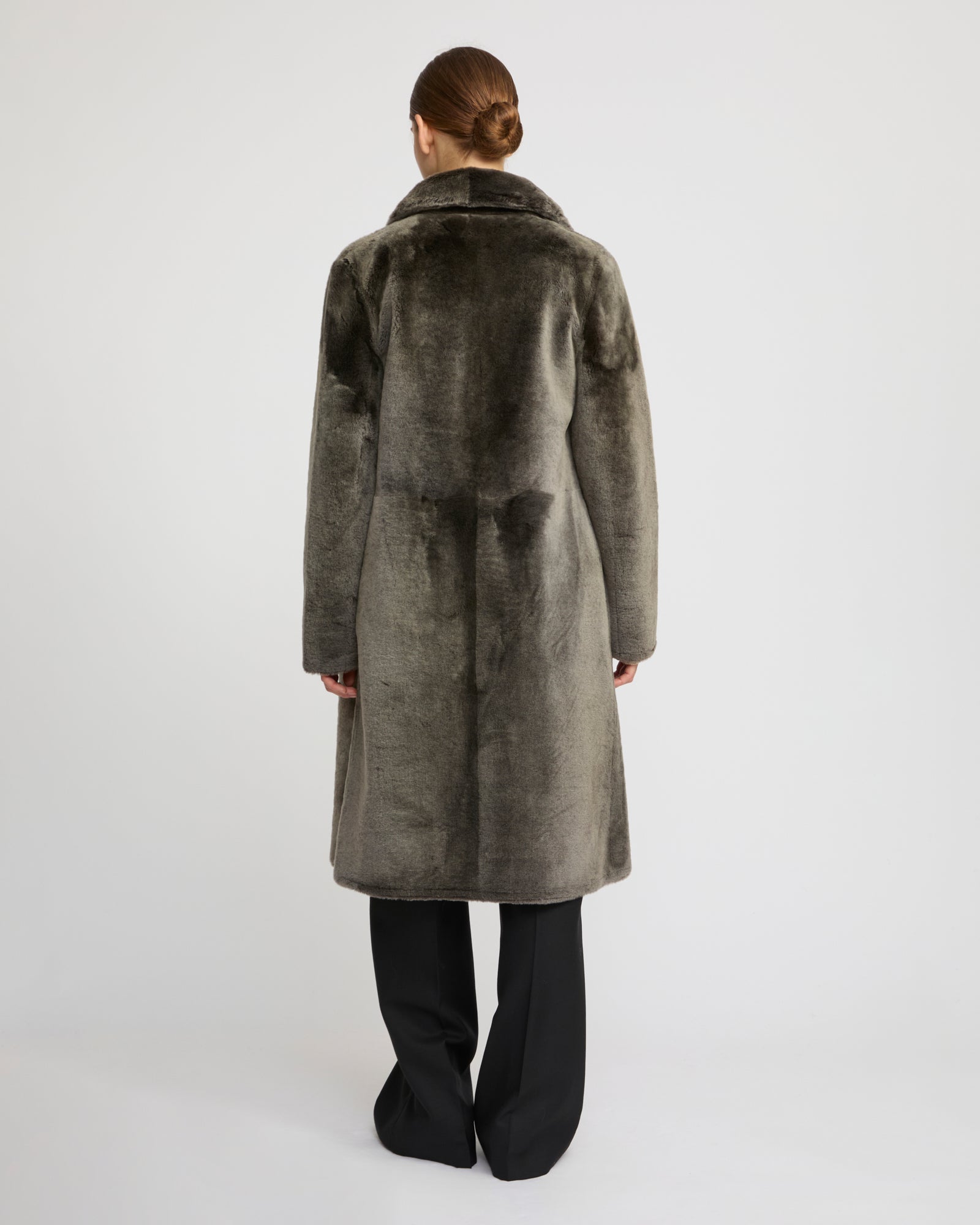 送料関税込★YVES SALOMON★リバーシブル・シャーリング・コート リバーシブルメリノシャーリングコート - Yves Salomon