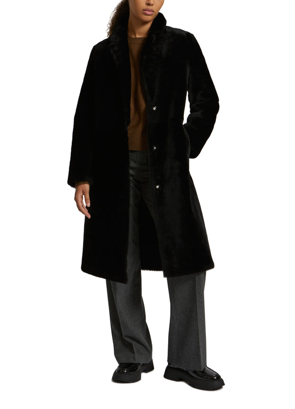 Manteau réversible en agneau mérinos