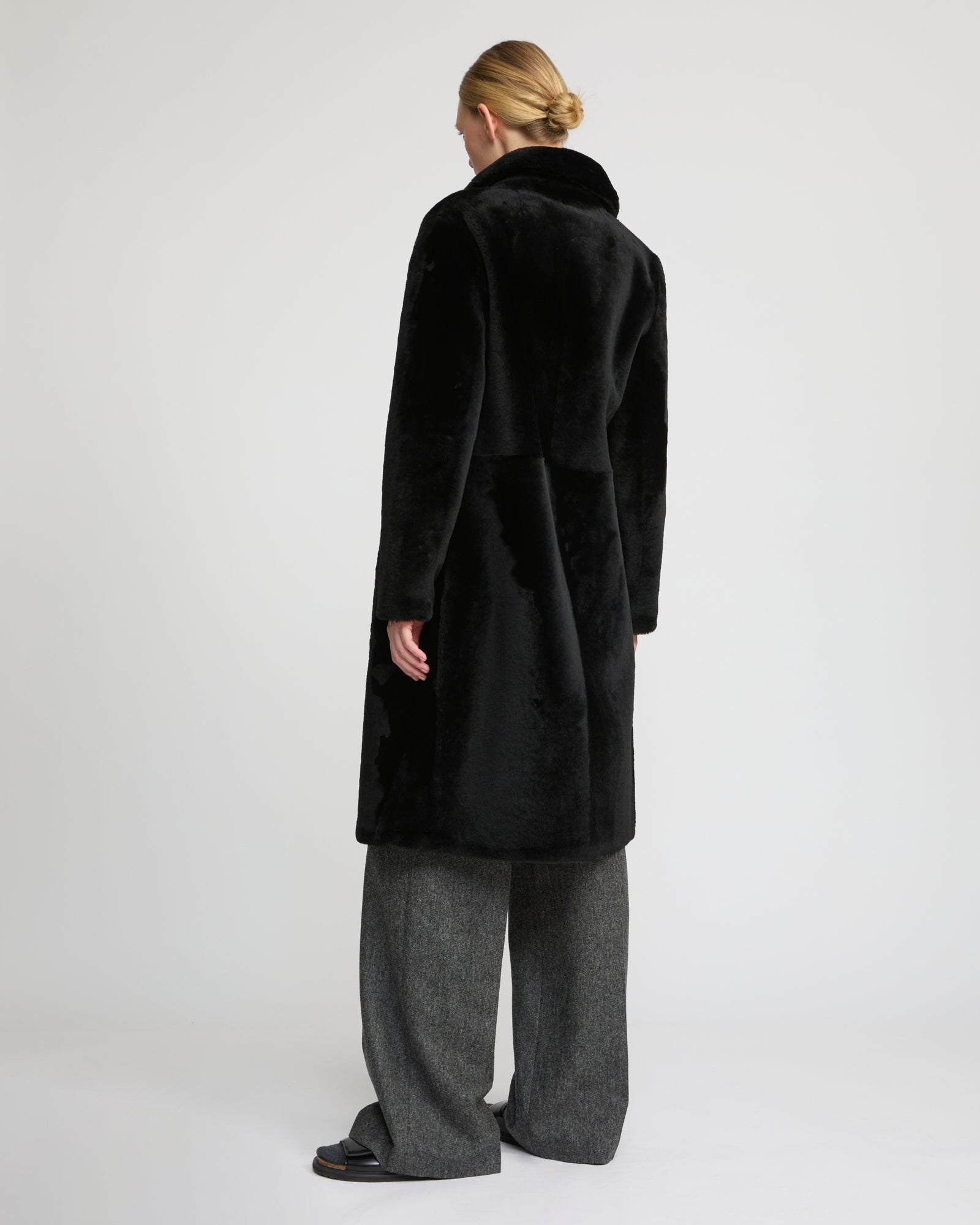 Reversible merino shearling coat – Yves Salomon