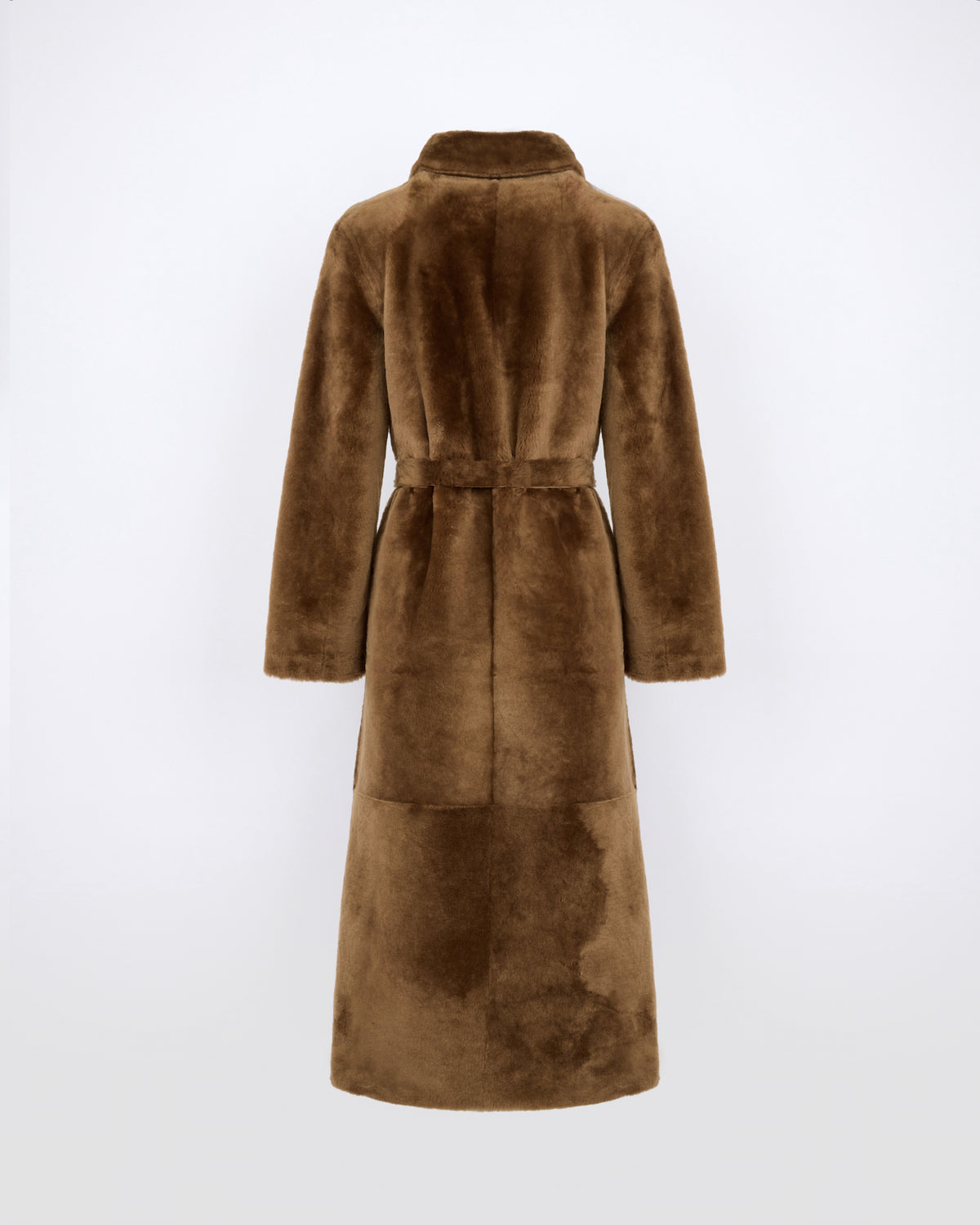 Manteau long réversible en peau lainée d'agneau - Yves Salomon - Nouvelle collection Automne Hiver
