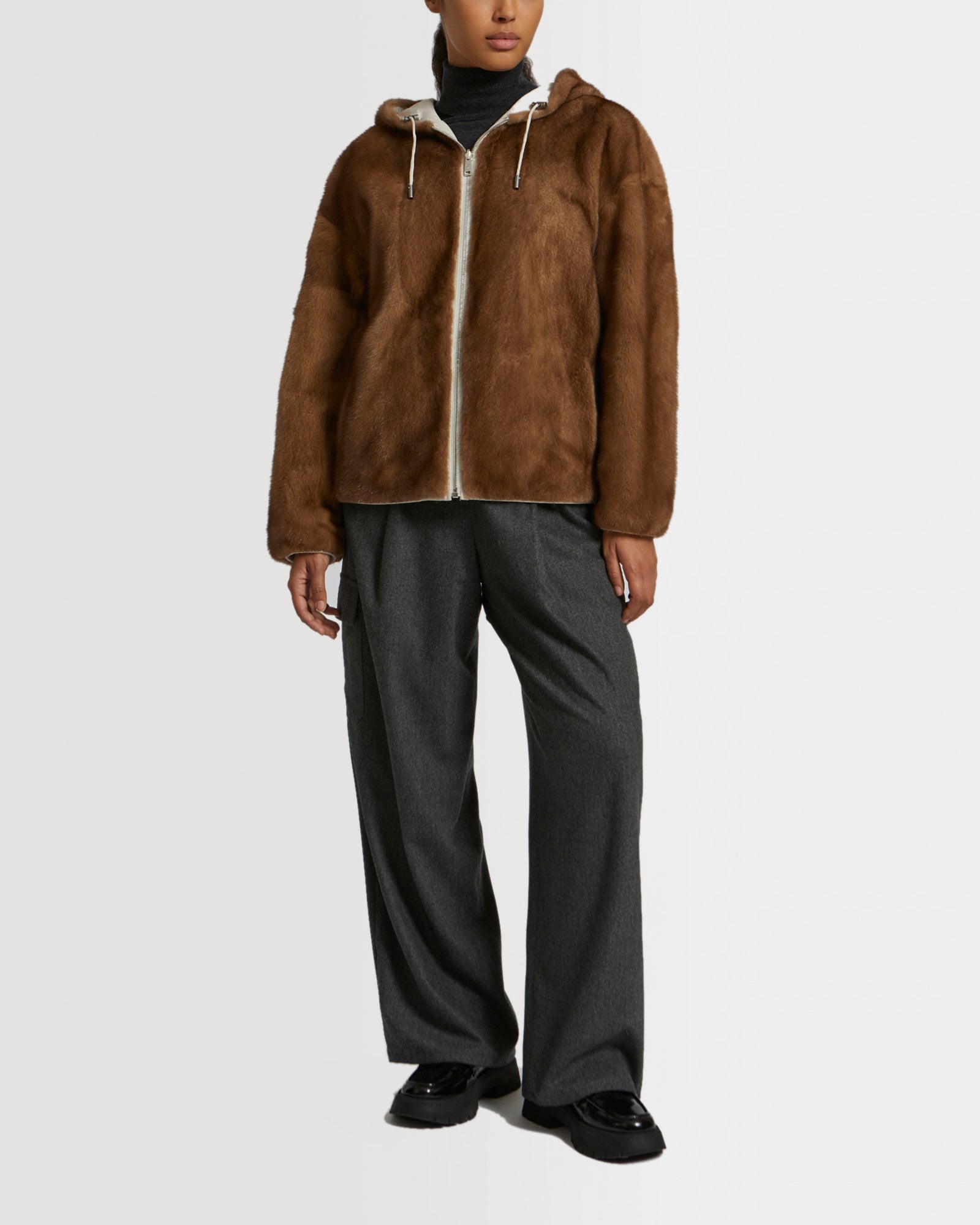 Short Reversible jacket with mink fur - Yves Salomon