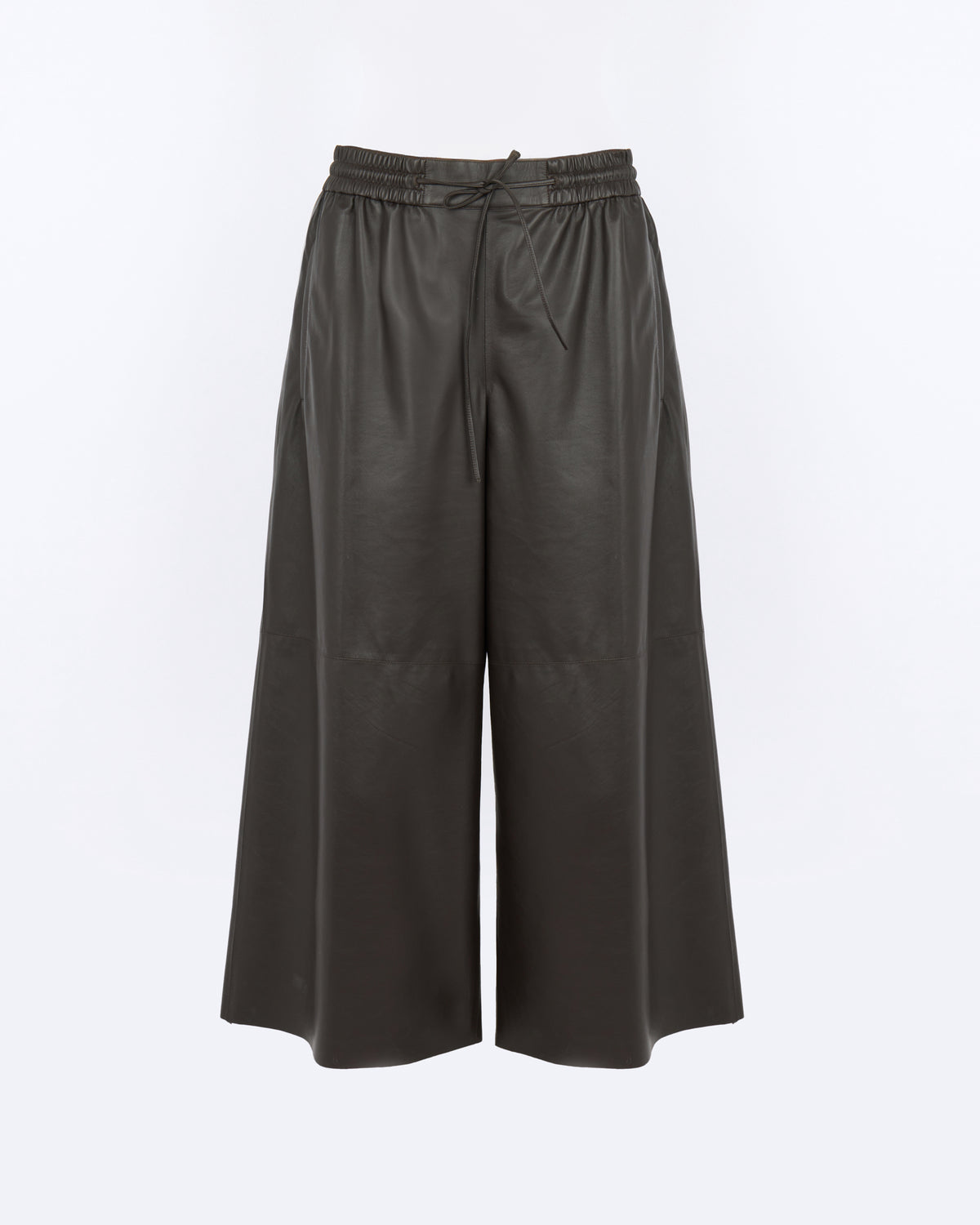 Jupe culotte en cuir d'agneau fin - Yves Salomon - Nouvelle collection Automne Hiver
