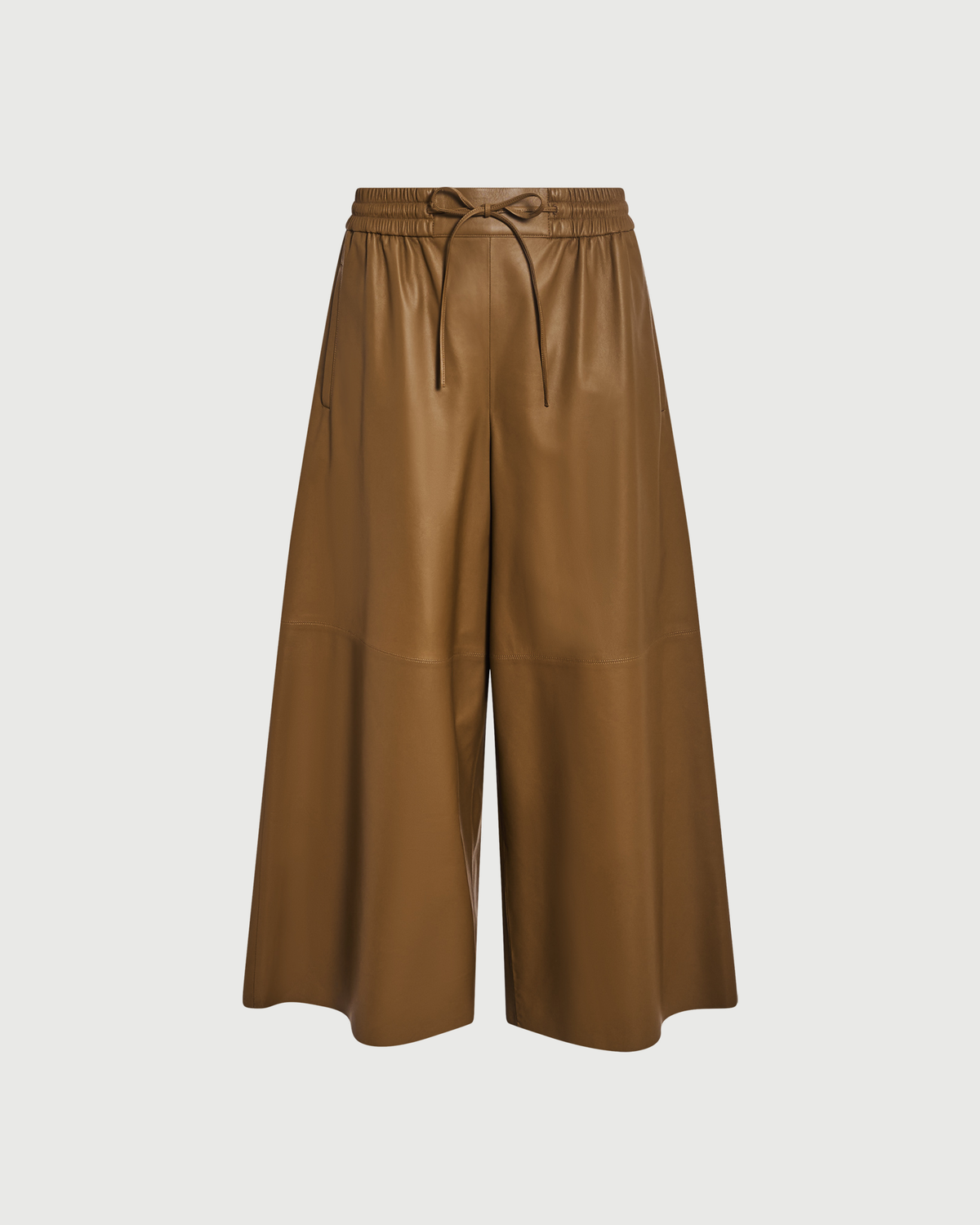 Jupe culotte en cuir d'agneau fin- Yves Salomon - Nouvelle collection Automne Hiver