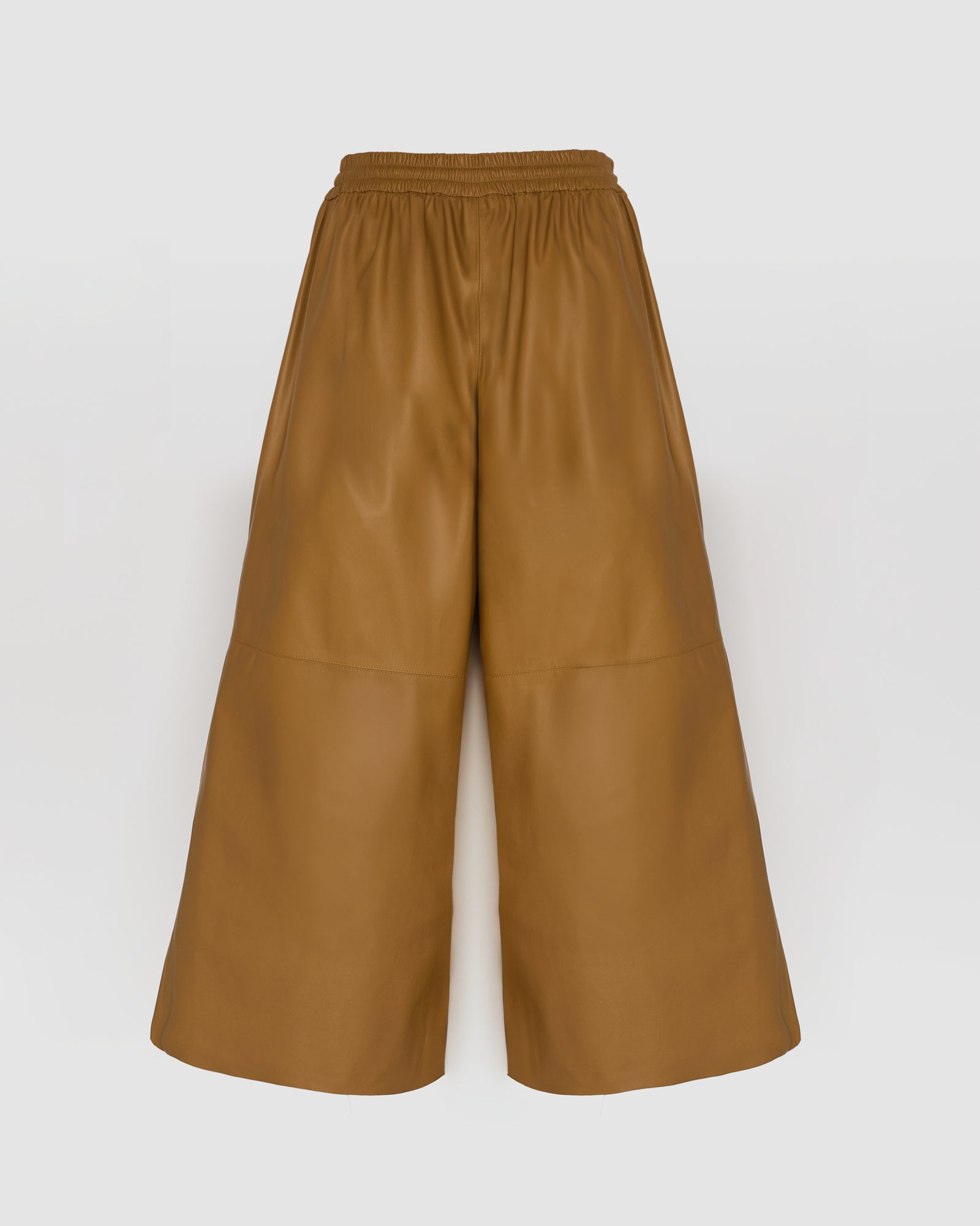 Jupe culotte en cuir d'agneau fin -Yves Salomon