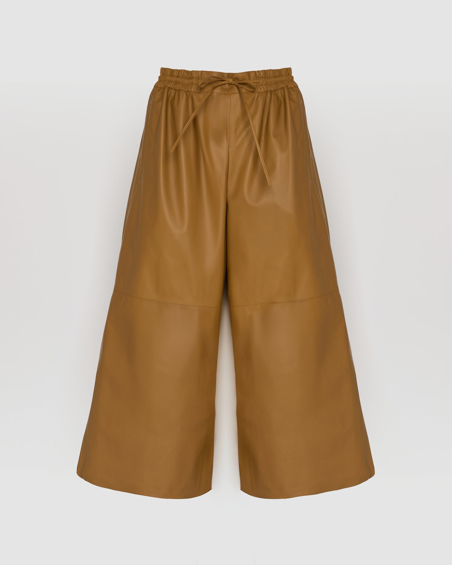 Jupe culotte en cuir d'agneau fin -Yves Salomon
