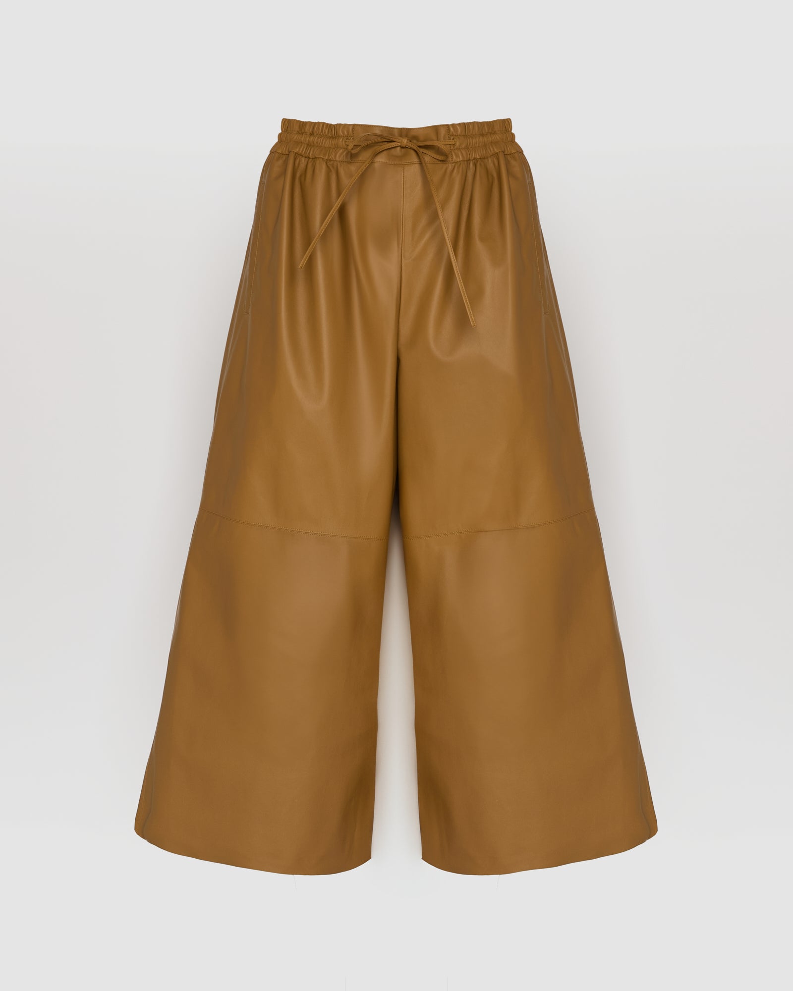 Jupe culotte en cuir d'agneau fin -Yves Salomon