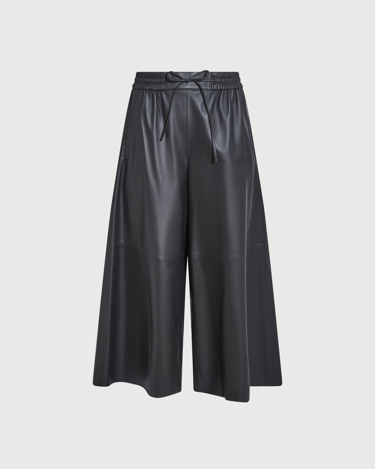 Jupe culotte en cuir d'agneau fin- Yves Salomon - Nouvelle collection Automne Hiver