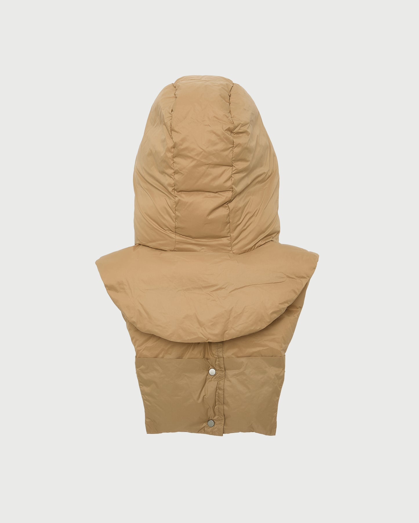 Doudoune plastron à capuche en tissu technique imperméable