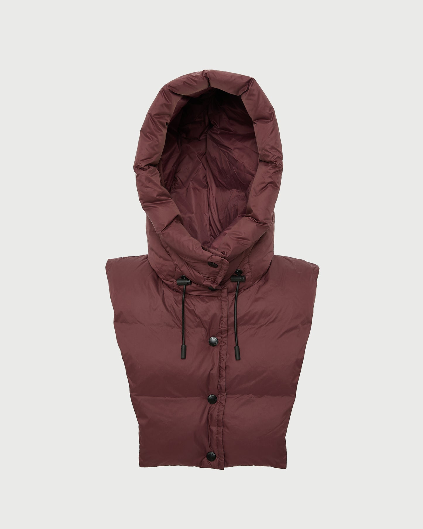 Doudoune plastron à capuche en tissu technique imperméable