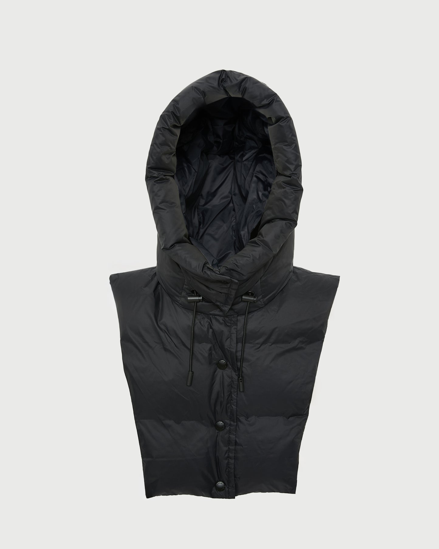 Doudoune plastron à capuche en tissu technique imperméable -Yves Salomon
