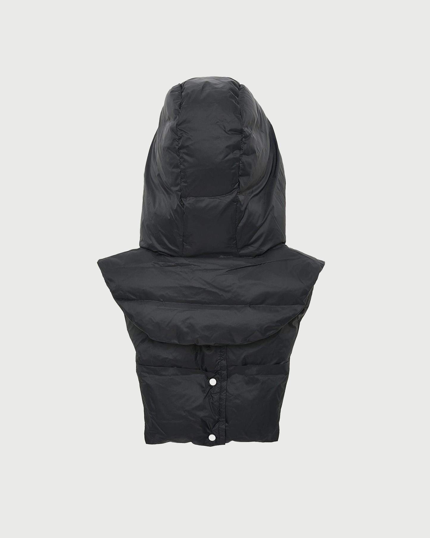 Doudoune plastron à capuche en tissu technique imperméable -Yves Salomon