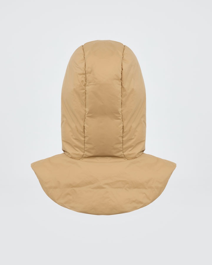 Plastron en tissu technique imperméable camel - Yves Salomon - Nouvelle collection Automne Hiver