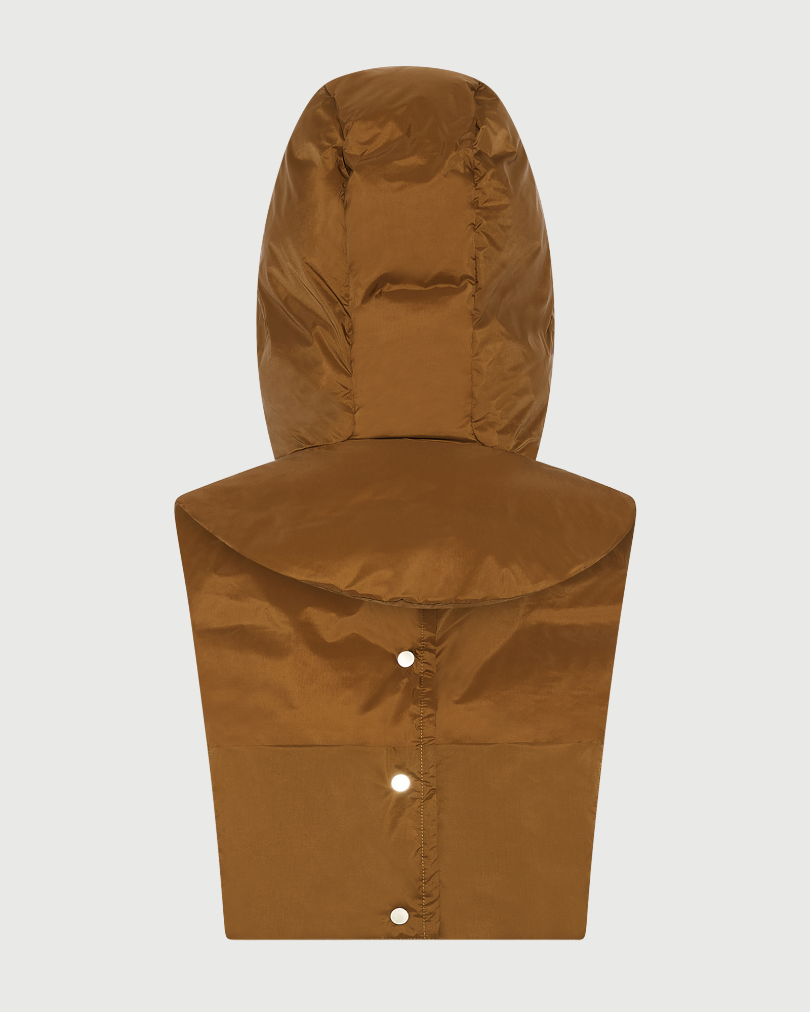 Doudoune plastron à capuche en tissu technique imperméable- Yves Salomon - Nouvelle collection Automne Hiver