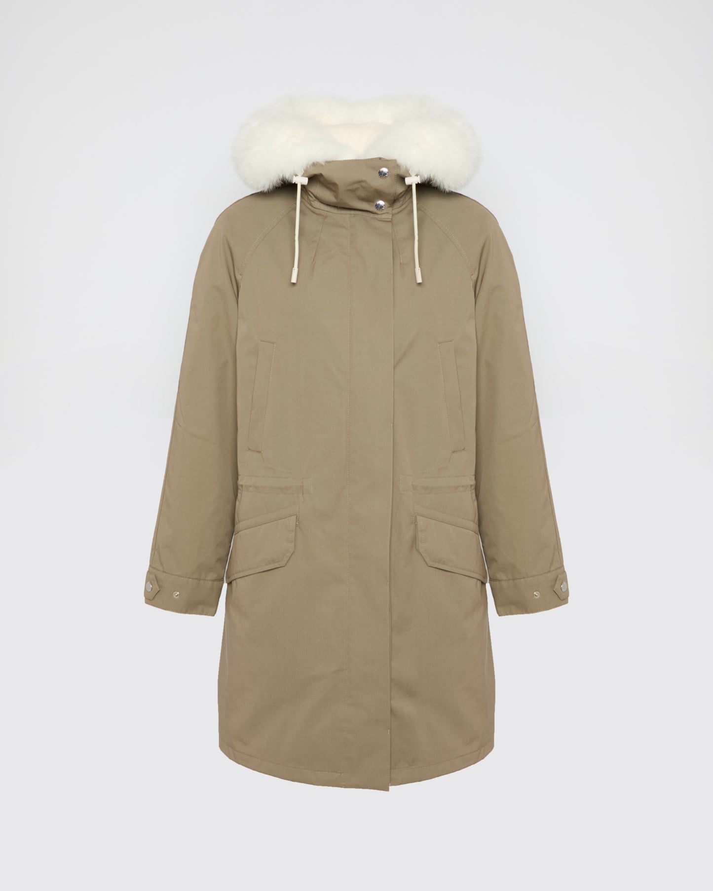 Parka iconique en coton mélangé et fourrure