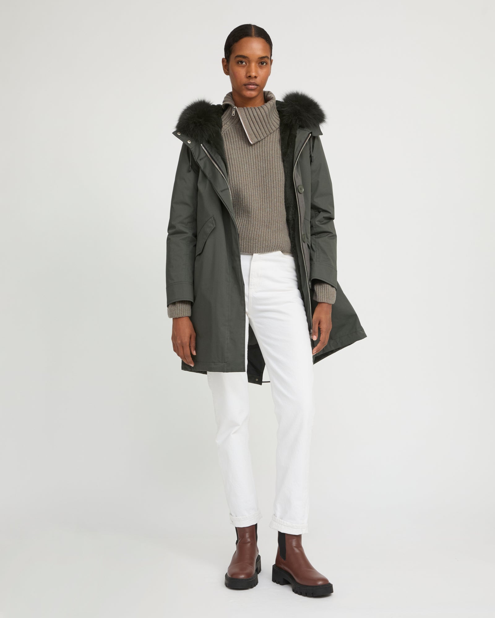 YVES SALOMON ARMY モッズコート ライナー　カーキ　38サイズ See all Women's YS Army Collection | YVES SALOMON – Yves Salomon