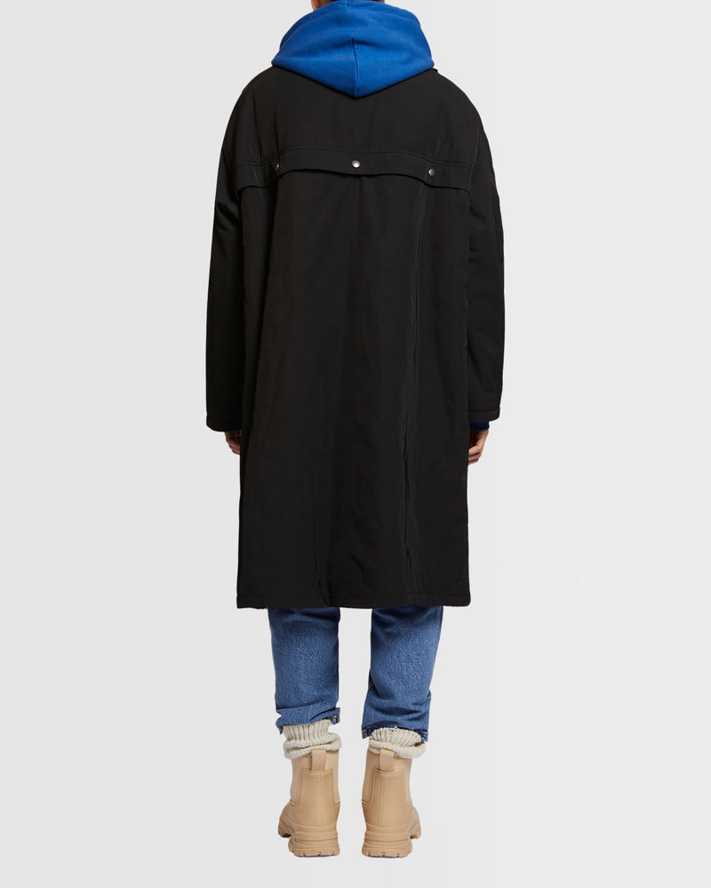 Parka à col en tissu technique réversible en fourrure de vison