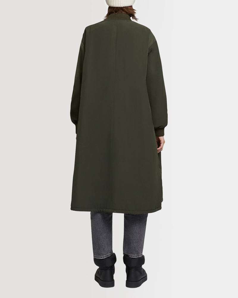 Parka bomber réversible en tissu technique déperlant et fourrure de vison à poils longs