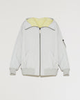 Bomber in technical fabric and wool skin - blue yellow - Yves Salomon