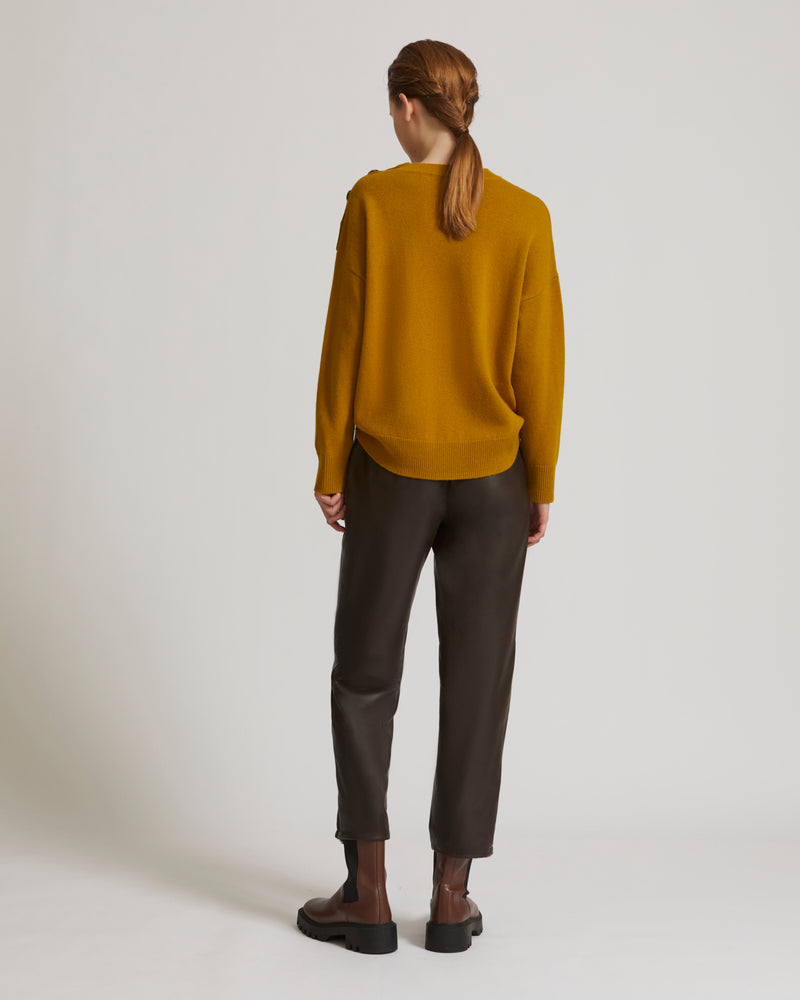 Pantalon jogging en cuir d’agneau