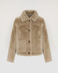 Short reversible jacket in merino lambskin