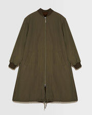 Parka bomber réversible en tissu technique déperlant et fourrure de vison à poils longs