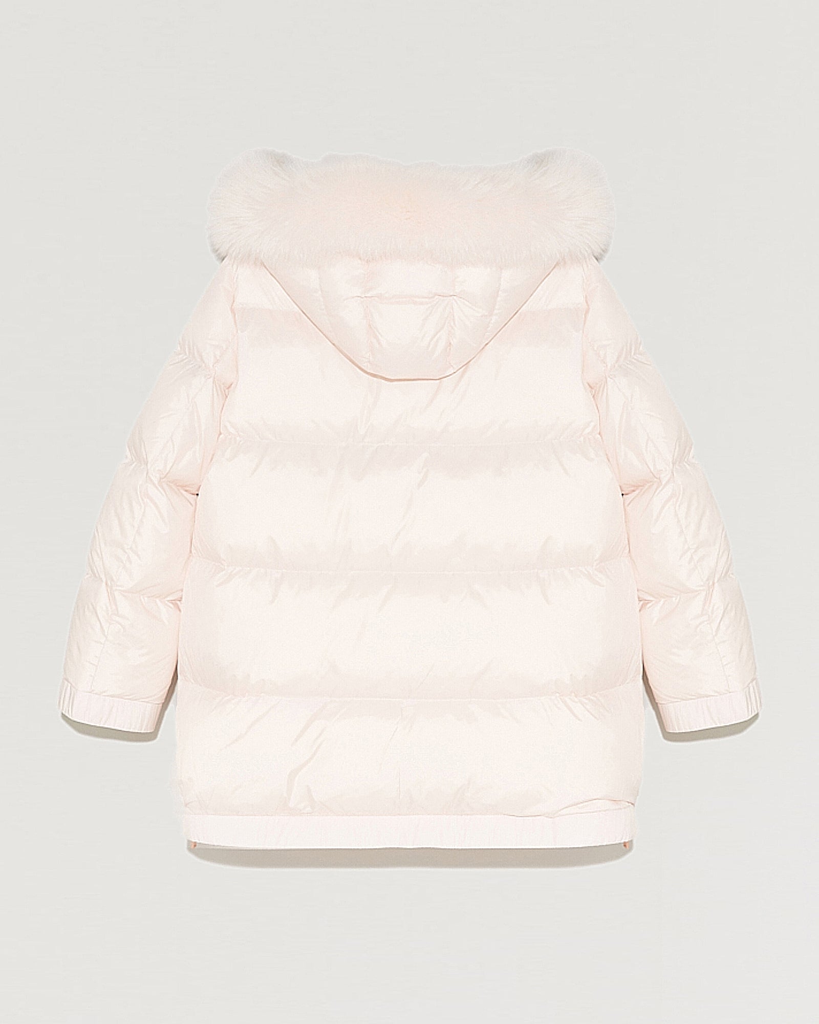 Soldes d'hiver  - Yves Salomon -Doudoune "A" line à capuche avec bord en fourrure de renard