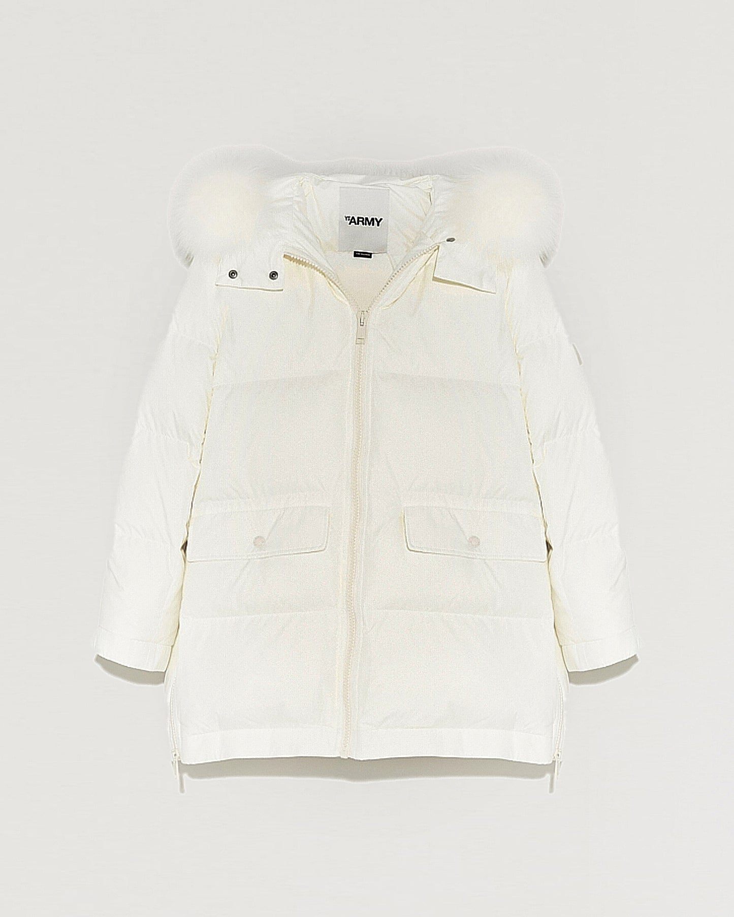 doudoune-longue-blanc-23dfv08776a08wc10 -Yves Salomon