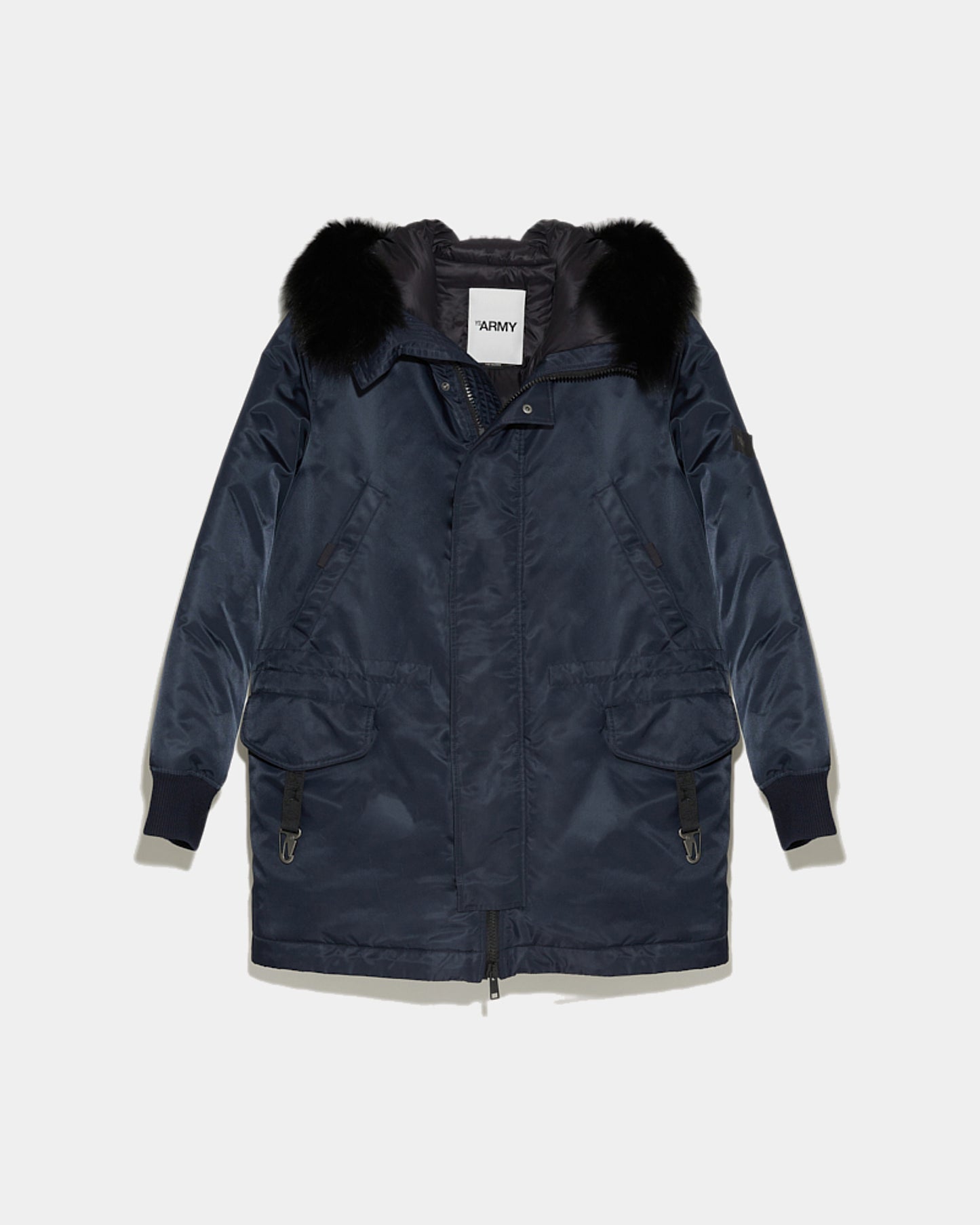 Black Friday 2025 - Yves Salomon - Doudoune en tissu technique à capuche avec fourrure de renard