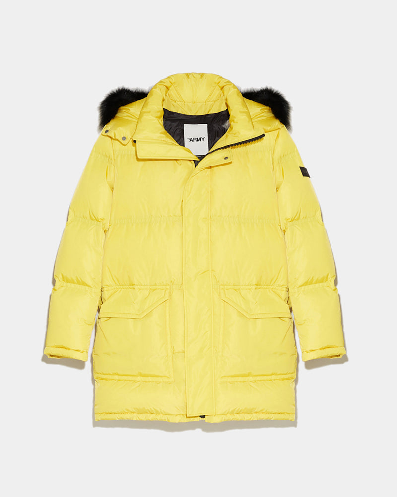 Doudoune fourrure on sale jaune