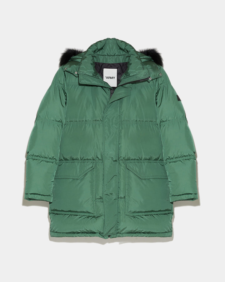 Black Friday 2025 - Yves Salomon - Doudoune longue à capuche avec fourrure de renard