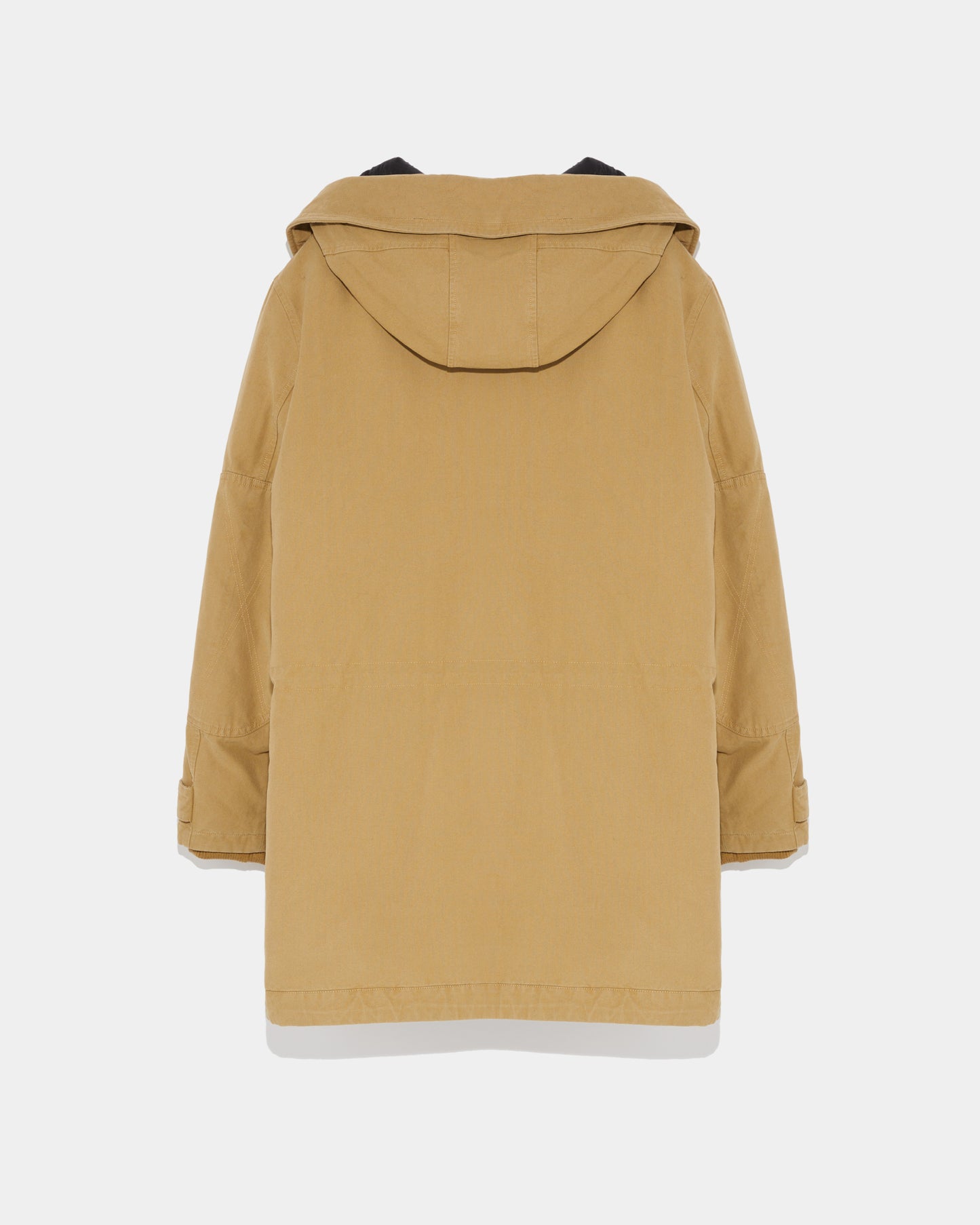 Manteau long en coton à capuche