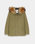 Parka courte garniture raccoon