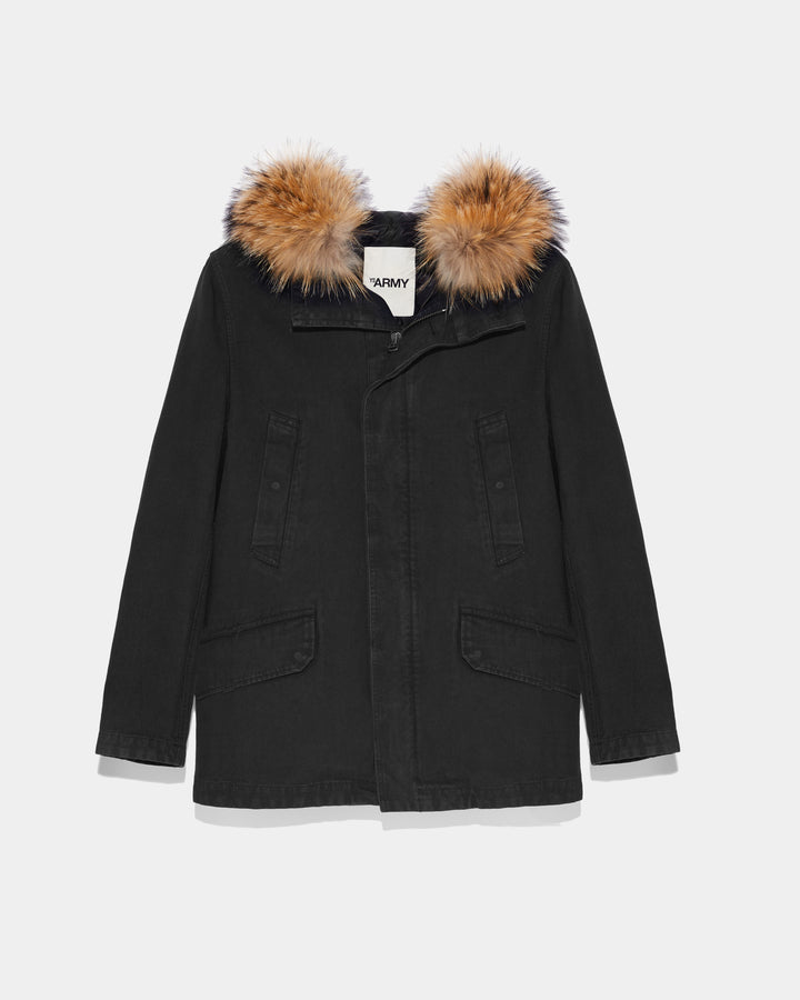 Black Friday 2025 - Yves Salomon - Parka courte garniture raccoon