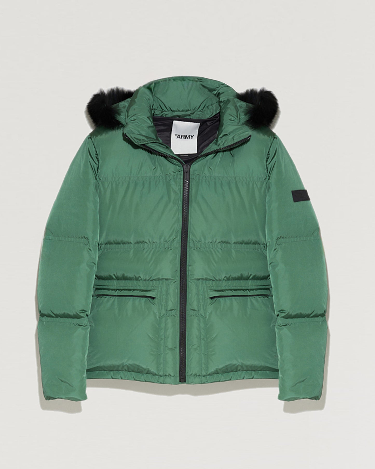 Black Friday 2025 - Yves Salomon - Doudoune en gabardine à capuche avec fourrure de renard