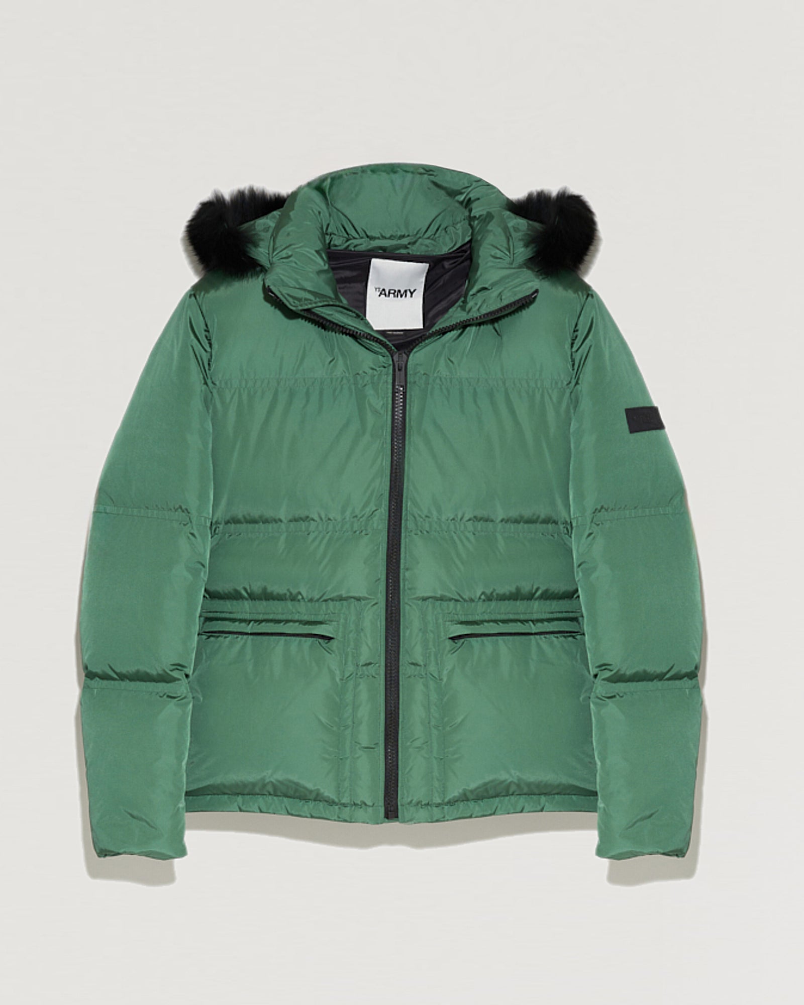 Black Friday 2025 - Yves Salomon - Doudoune en gabardine à capuche avec fourrure de renard