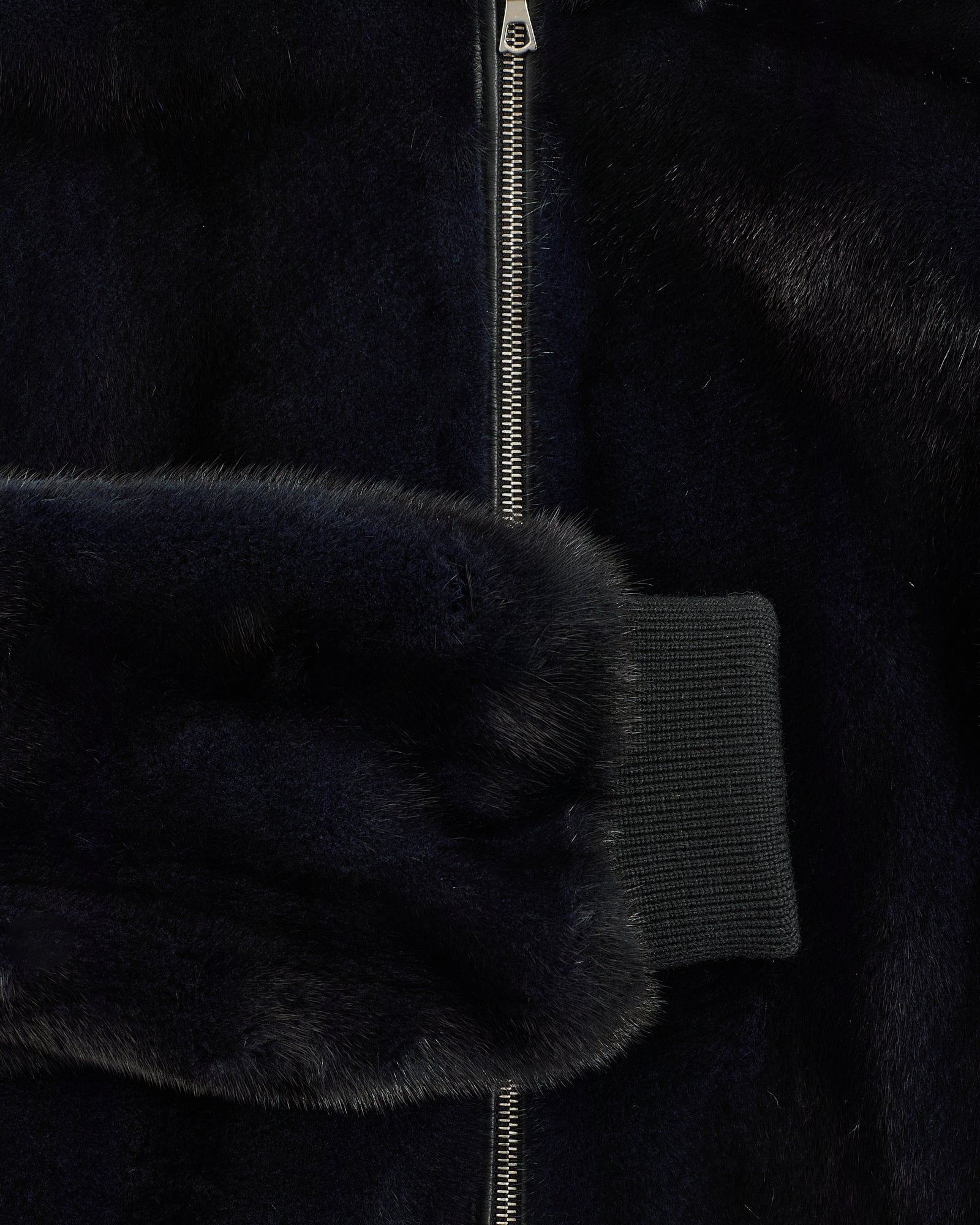 Bombers short mink fur jacket - Dark Blue - Yves Salomon