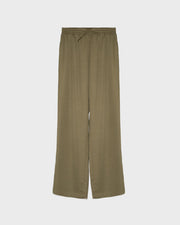 Pantalon droit en satin de soie mélange