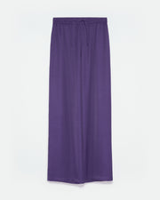 Pantalon droit en satin de soie mélange