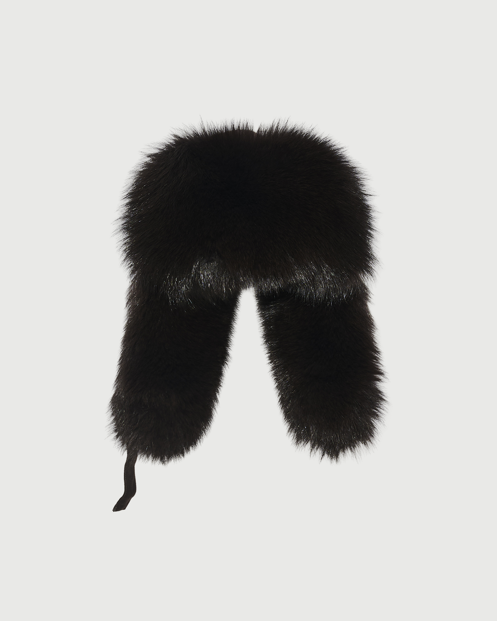 Chapka en flanelle Loro Piana et fourrure de renard- Yves Salomon - Nouvelle collection Automne Hiver
