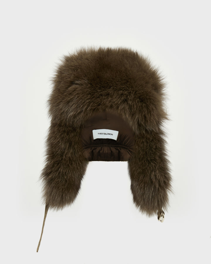 Loro Piana Flannel and fox fur ushanka