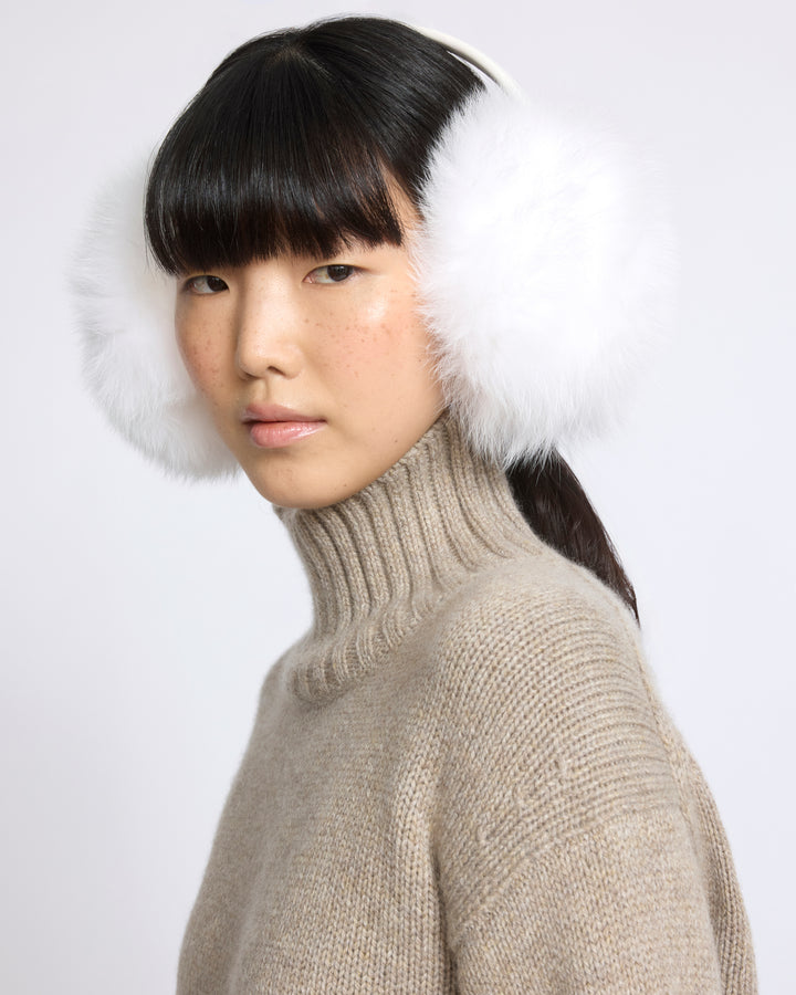 Cache-oreilles en fourrure de renard - Yves Salomon - Nouvelle collection Automne Hiver