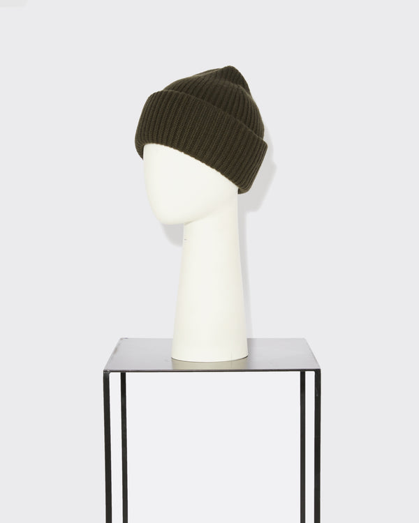 Cashmere and wool knit beanie