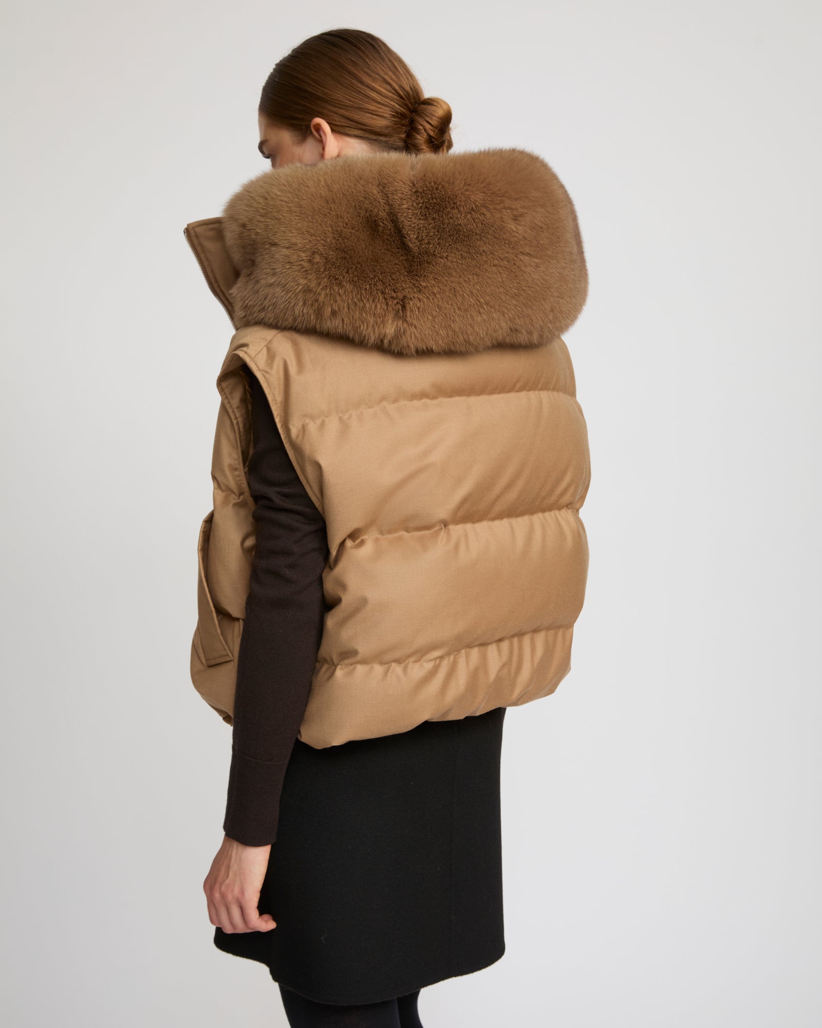 ベスト+ジレ yves salomon vest 36 Sleeveless mink fur gilet - Grey - Yves Salomon