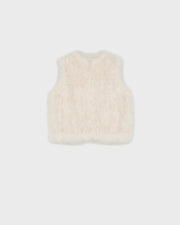 Gilet court en plumes