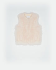 Gilet court en plumes