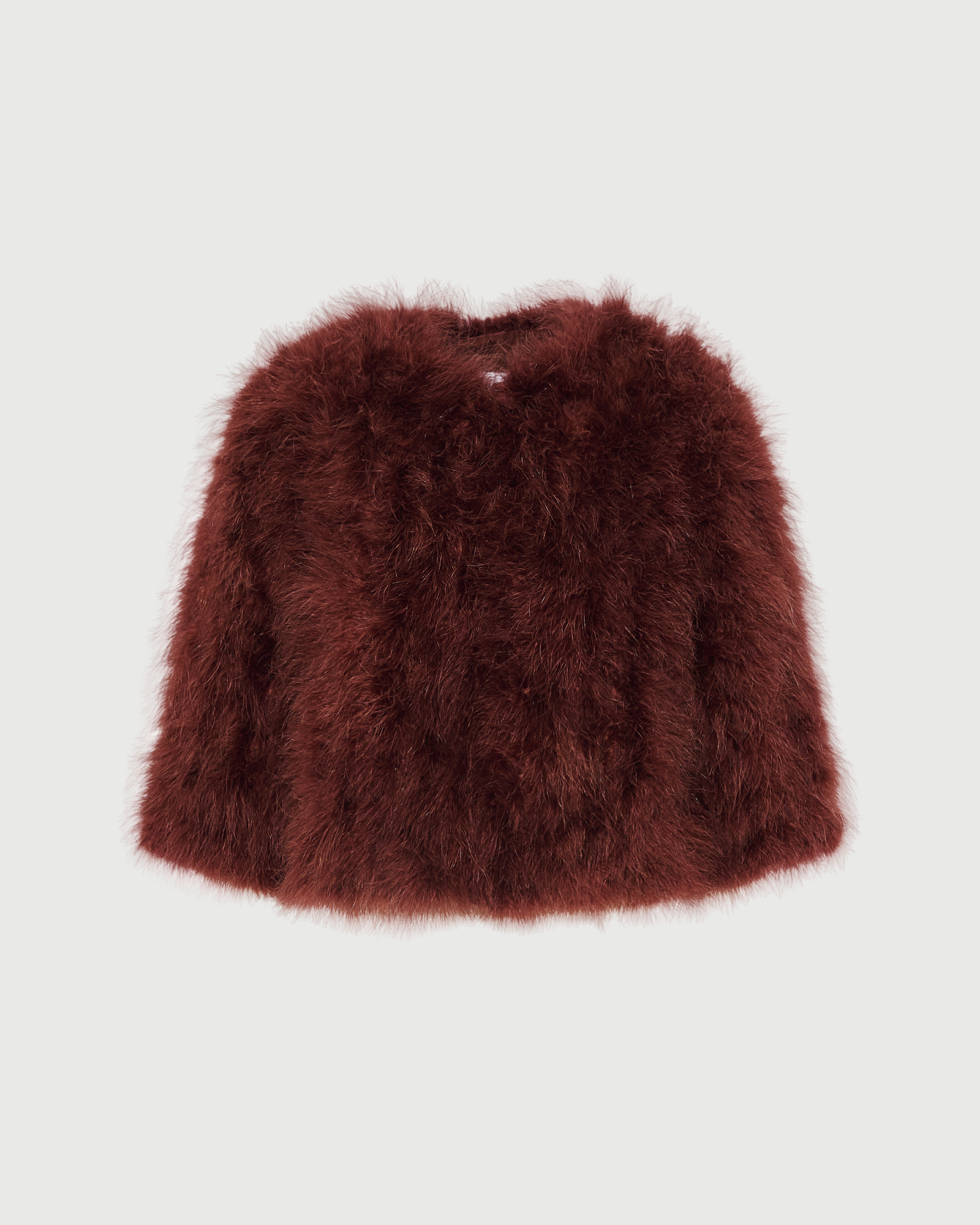 Veste courte en plumes- Yves Salomon - Nouvelle collection Automne Hiver